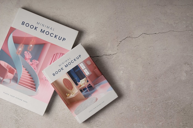 Book mockup with minimal design