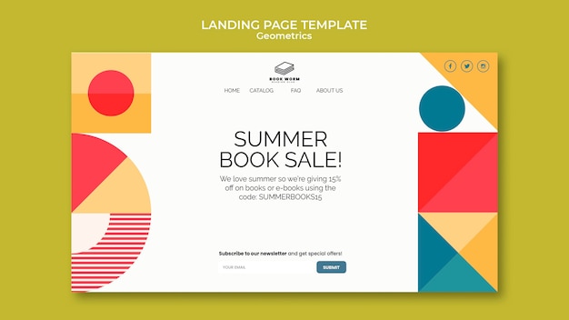 Book outlet landing page template