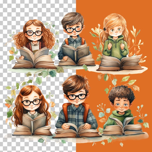 book reading day PNG illustration