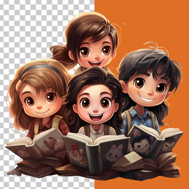 book reading day PNG illustration