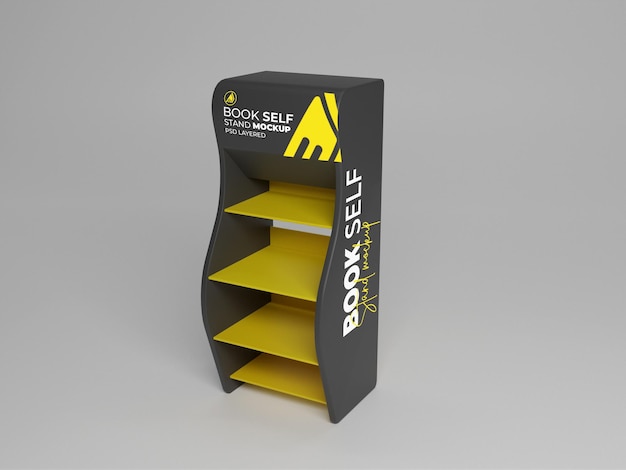 Book self 3d mockup