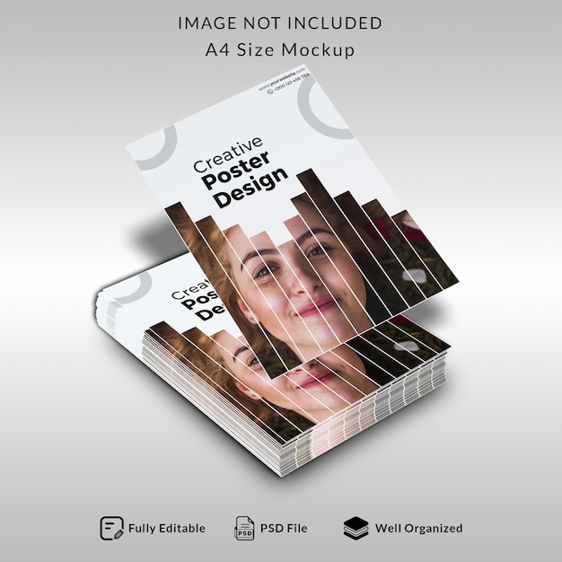 PSD a book titled  a womans face is shown on a book cover