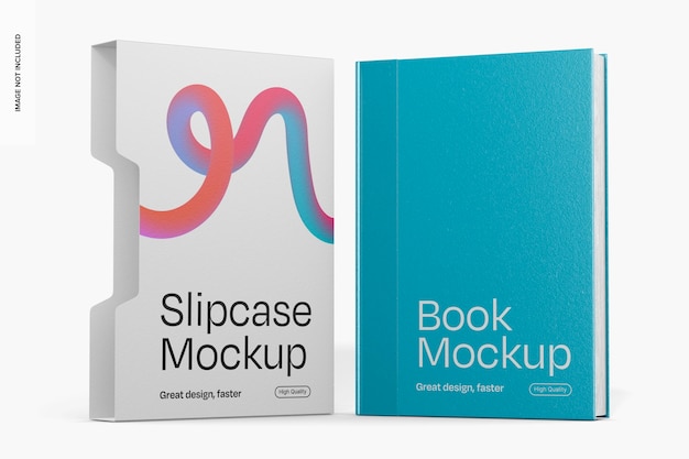 Book with Cardboard Slipcase Mockup 02