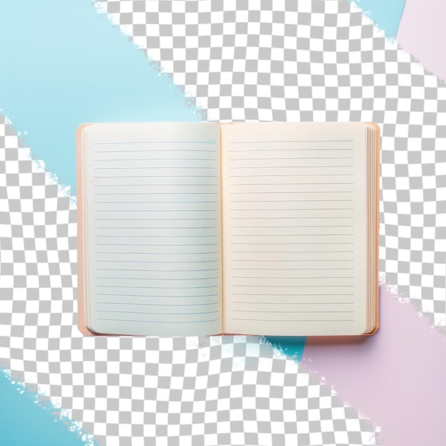 PSD a book with the pages open and the blue and pink background is a blue and pink color