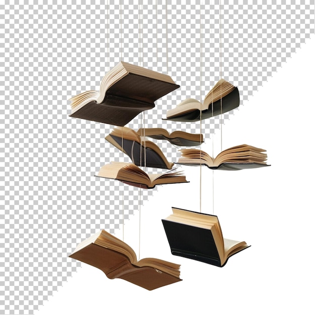 Books isolated on transparent background