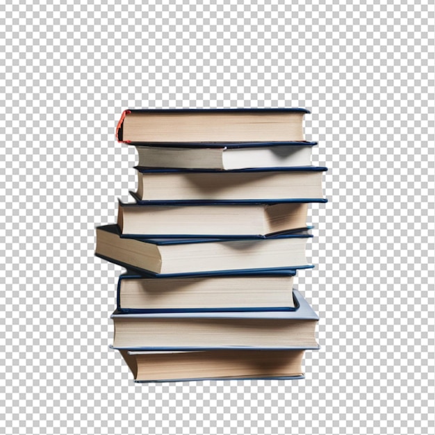 Books stacked isolated on transparent background