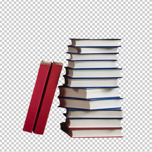 Books stacked isolated on transparent background