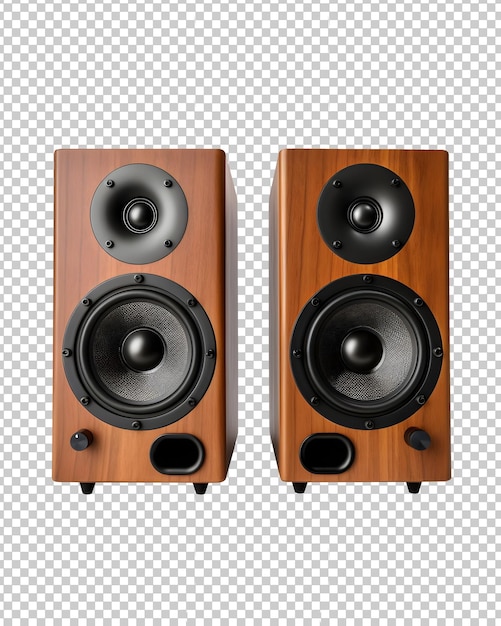 Bookshelf Speakers standing isolated on transparent background