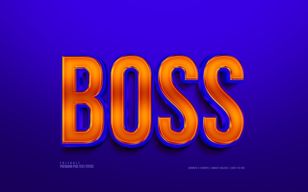 Boos editable premium psd text effect