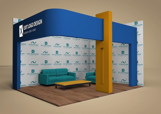 PSD booth design mock up