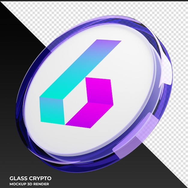 BORA Glass Crypto Coin 3D Illustration