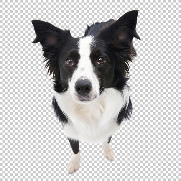 PSD border collie dog isolated on transparent background