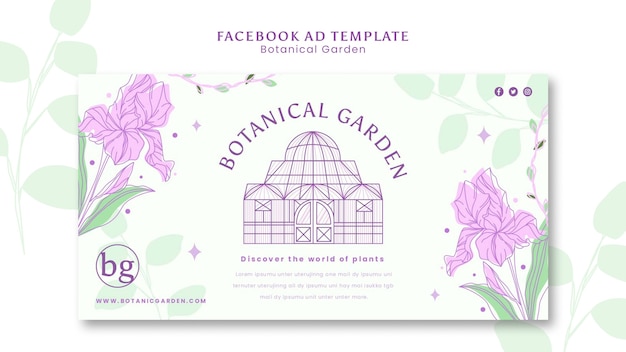 Botanical garden facebook template