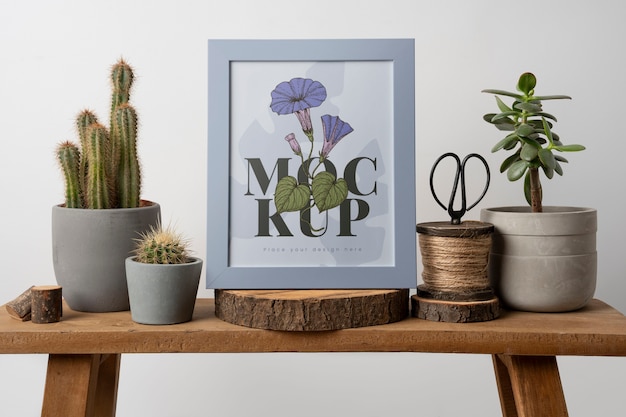 Botanical scene mockup