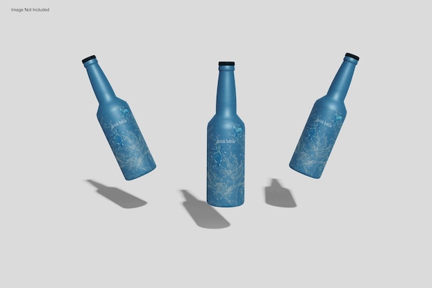 Bottle Carrier And Bottle Mockup