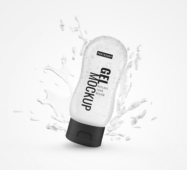 bottle gel hand sanitizer mockup