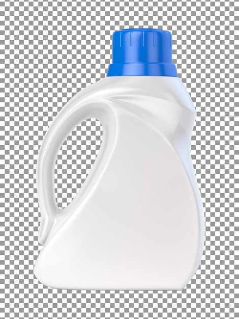 A bottle of liquid with a blue cap on transparent background