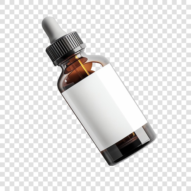 a bottle of medicine with a white label on it