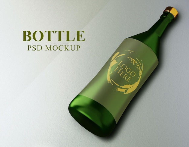 PSD bottle mock up drink with place for your brand and text