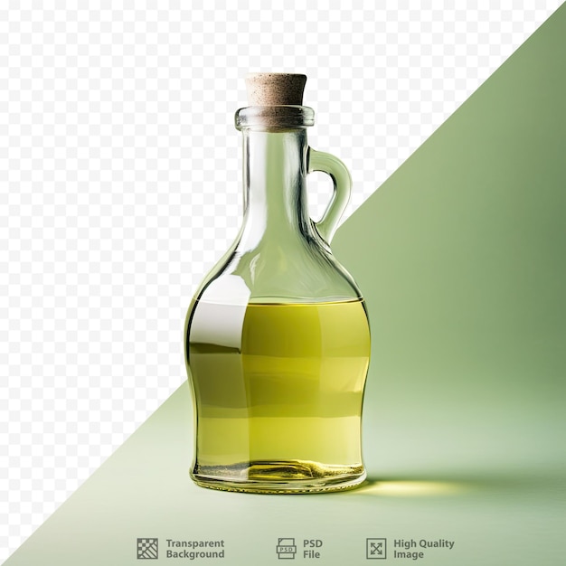 a bottle of olive oil is next to a bottle of olive oil.