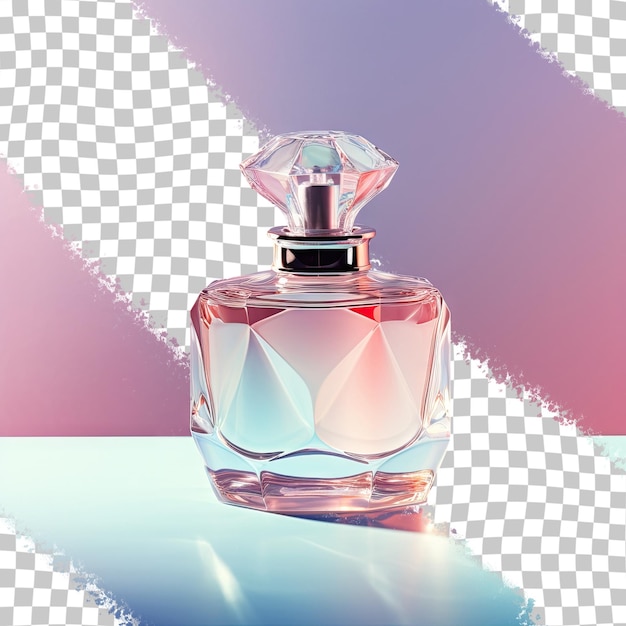 a bottle of perfume with a diamond on the top.