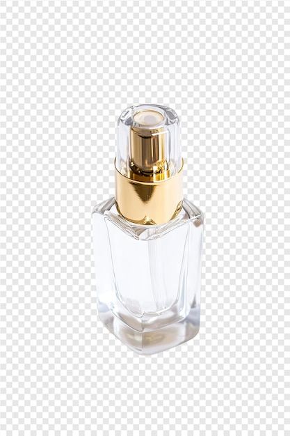 PSD a bottle of perfume with a gold cap