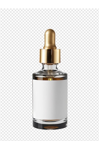 a bottle of perfume with a gold top