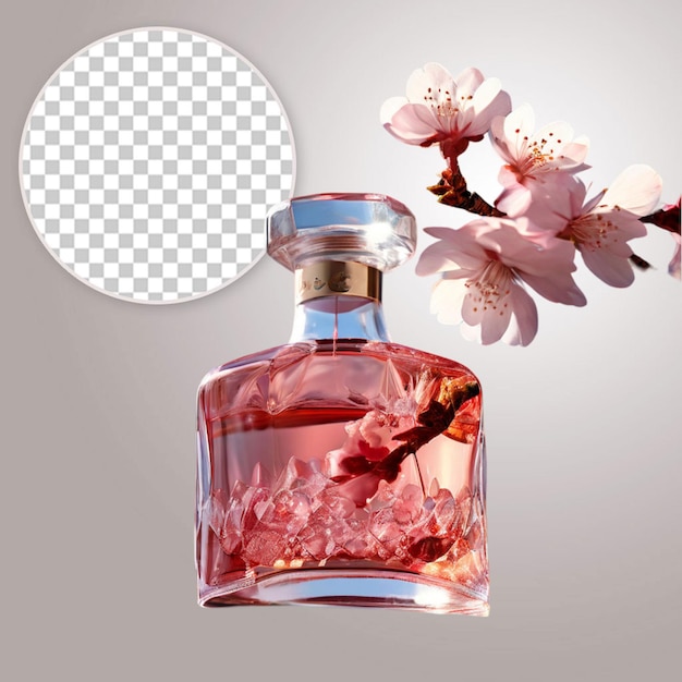 PSD bottle of perfume women s eau de perfume on transparent background