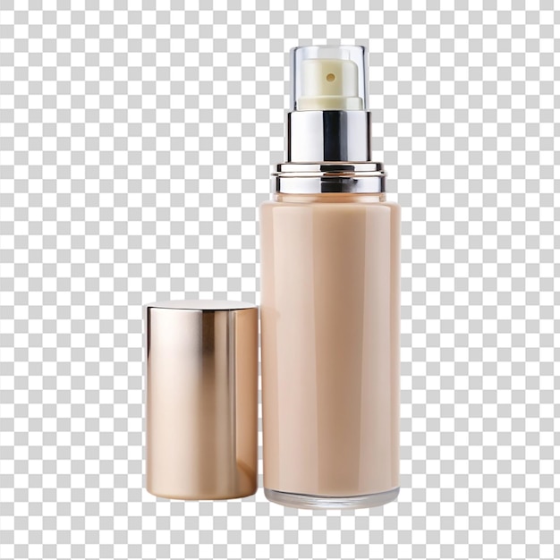 PSD bottle plastic no text for makeup isolated on transparent background