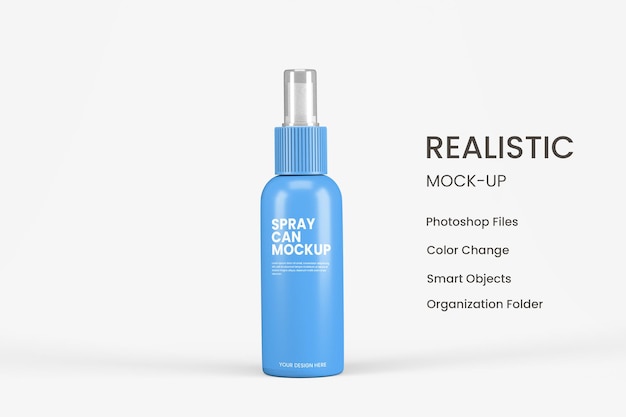 Bottle spray mockup single design isolated