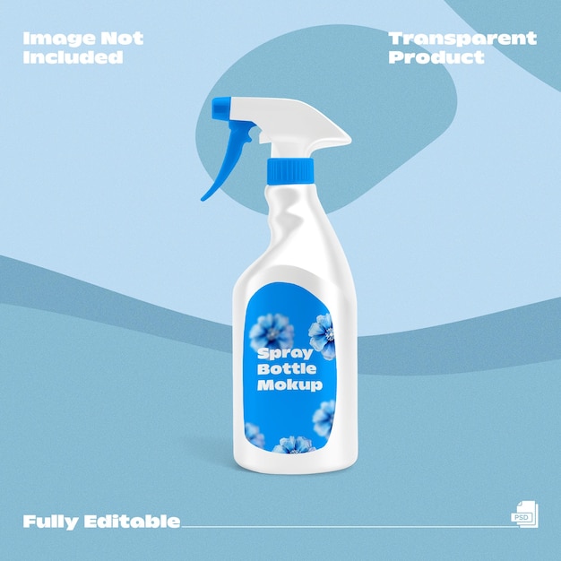 Bottle Of Spray Mockup Transparent And isolated