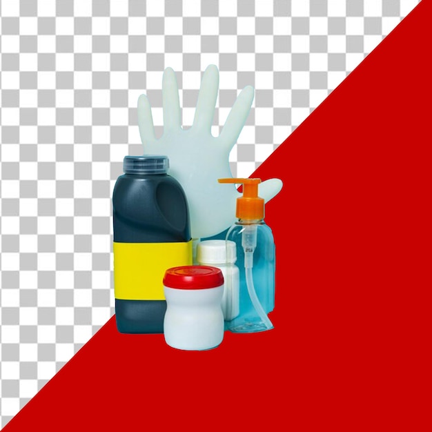 PSD a bottle of spray with transparent background