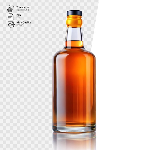 Bottle of Whiskey on Transparent Background