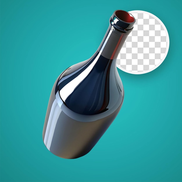 PSD bottle of wine with beautiful highlights