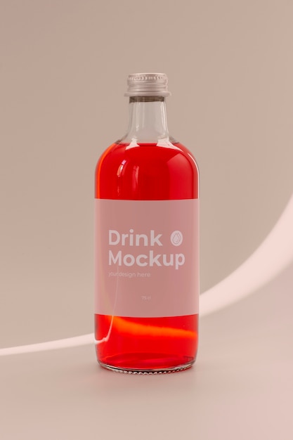 Bottle with label mockup