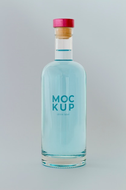 Bottle with label mockup