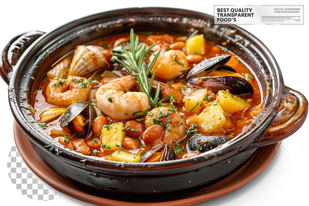 PSD bouillabaisse a traditional provencal fish stew on transparent background