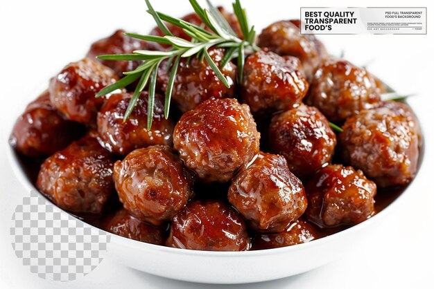 PSD boulettes de viande french style meatballs made with a on transparent background