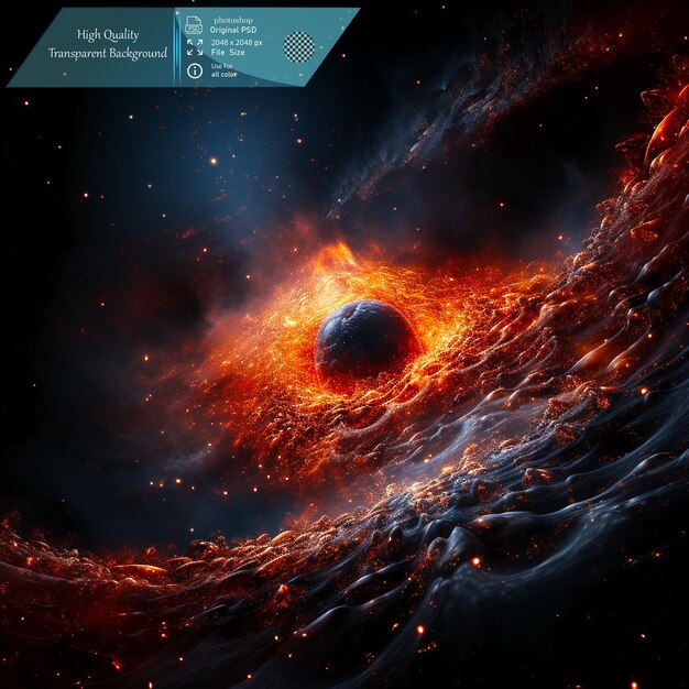 PSD the boundary around a black hole beyond which no information can escapeon transparent background