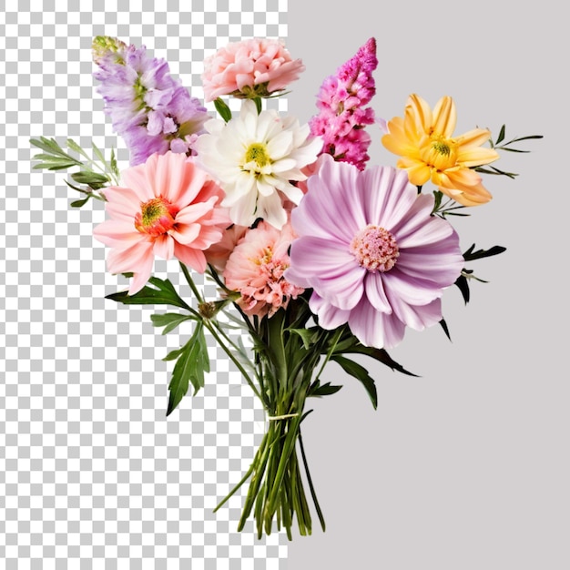 bouquet of flower on a transparent background