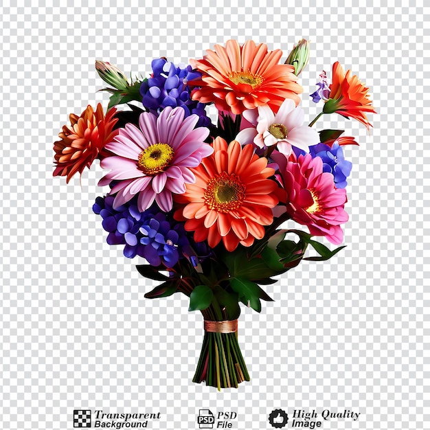 bouquet of flowers isolated on transparent background