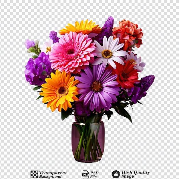 bouquet of flowers isolated on transparent background