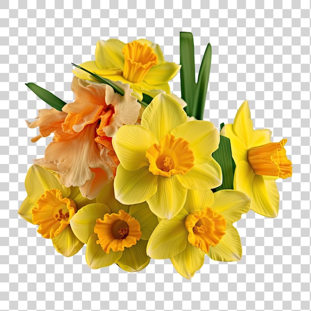 A bouquet of flowers on transparent background png clipart