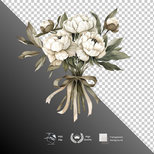 PSD bouquet isolated on transparent background