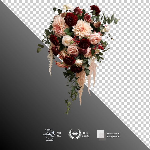 PSD bouquet isolated on transparent background