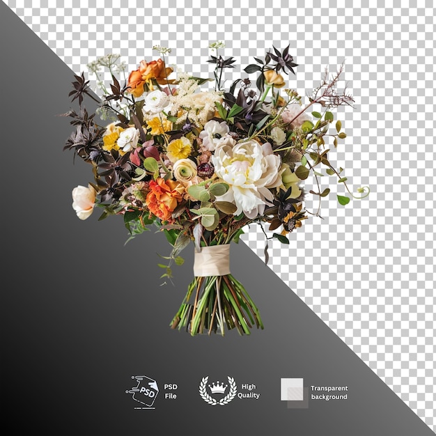 PSD bouquet isolated on transparent background