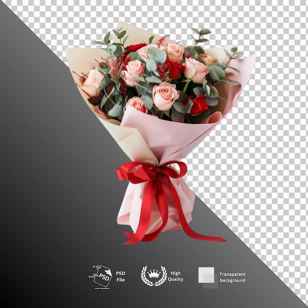 PSD bouquet isolated on transparent background