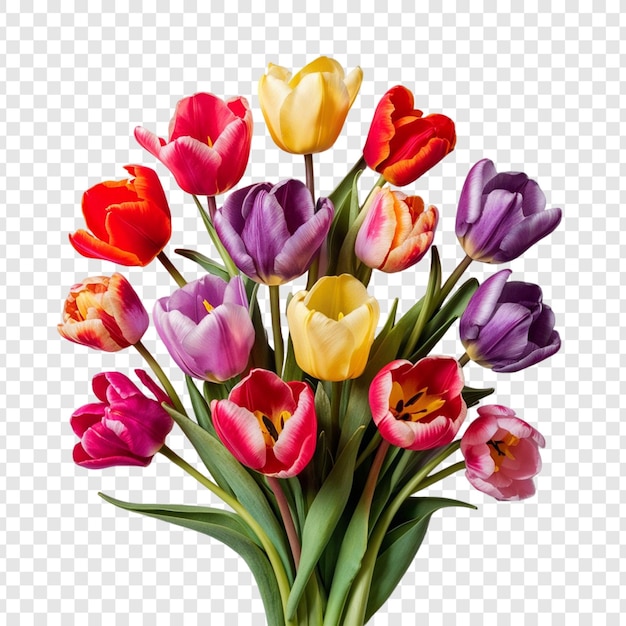 a bouquet of tulips with the words spring on the bottom