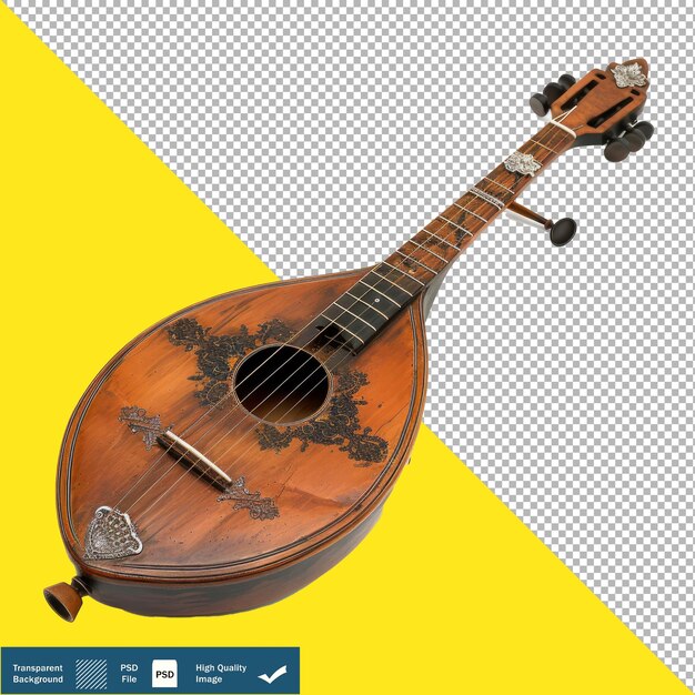 Bouzouki on White Background Chaos 0 Artistic Rendering 11 transparent background PNG PSD