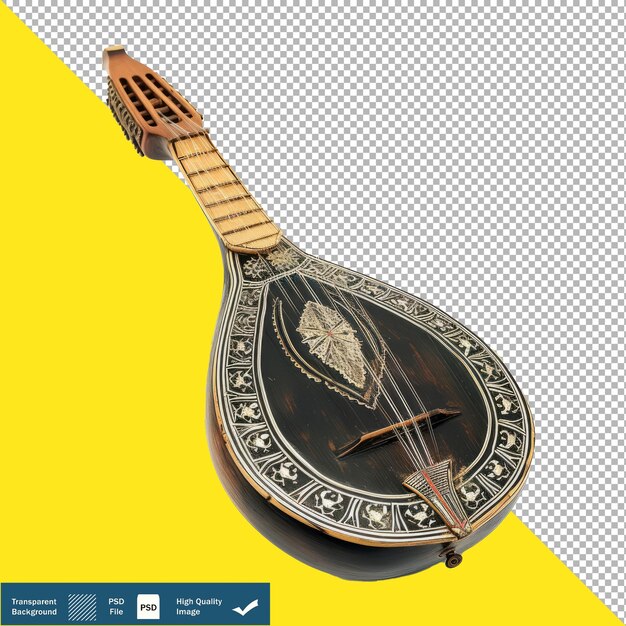 Bouzouki on White Background Chaos 0 Artistic Rendering 11 transparent background PNG PSD